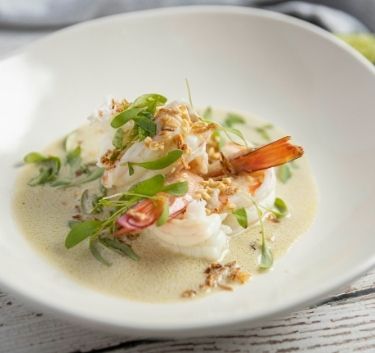 Steamed Ocean coconut Prawns Magimix.